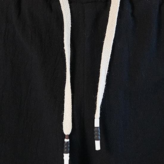 Women Pants Solid Color Elastic Waist Men Wide Leg Irregular Hem Thin Men Pants Sweatpants