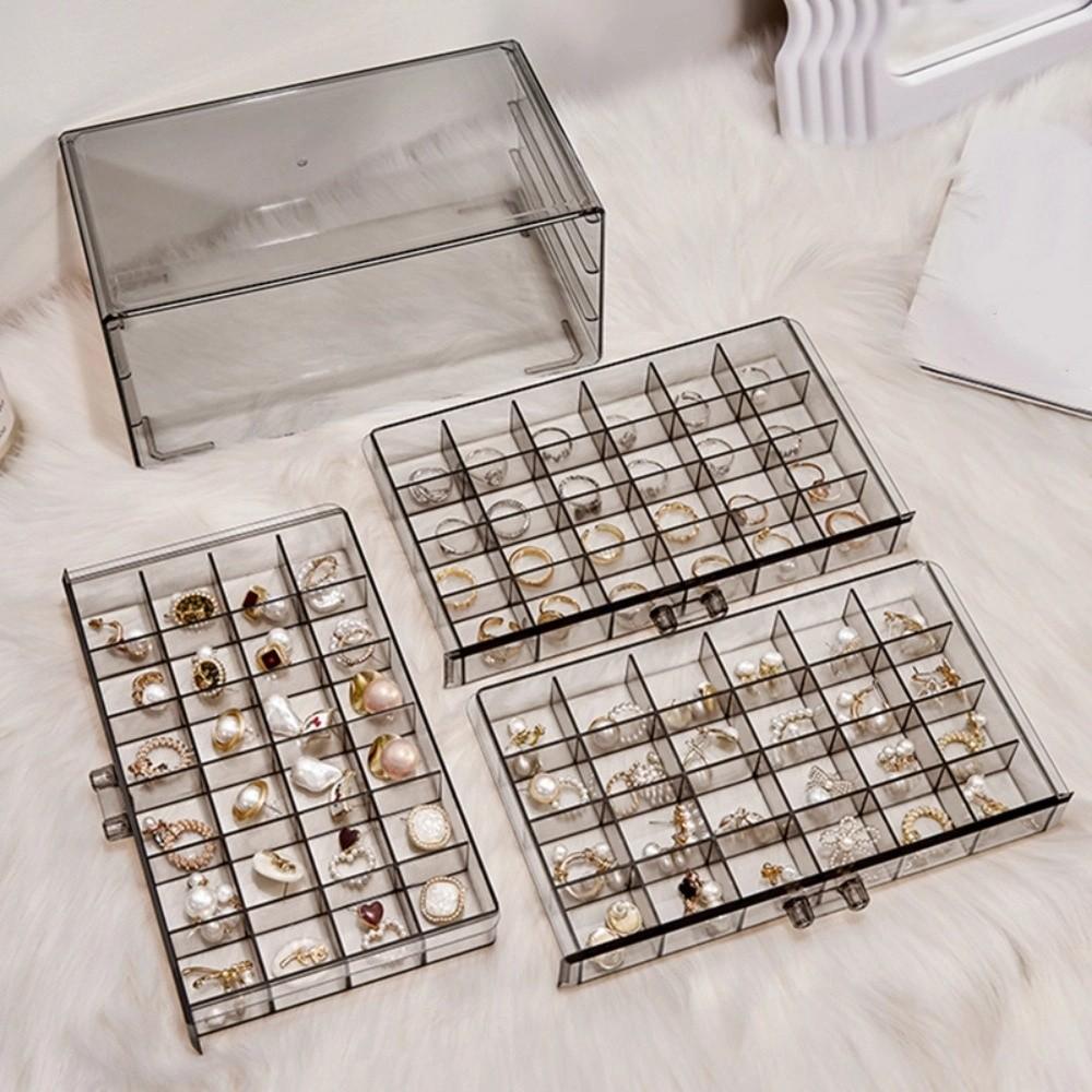 Drawer Style Jewelry Storage Box Dustproof Multi-layer Jewelry Box  Home Organization