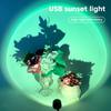 USB Farbe Sonnenuntergang Licht LED Mini Neon Telefon Selfie Schlafzimmer Projektion Ambiente Licht Fotografie Wand Licht Dekoration