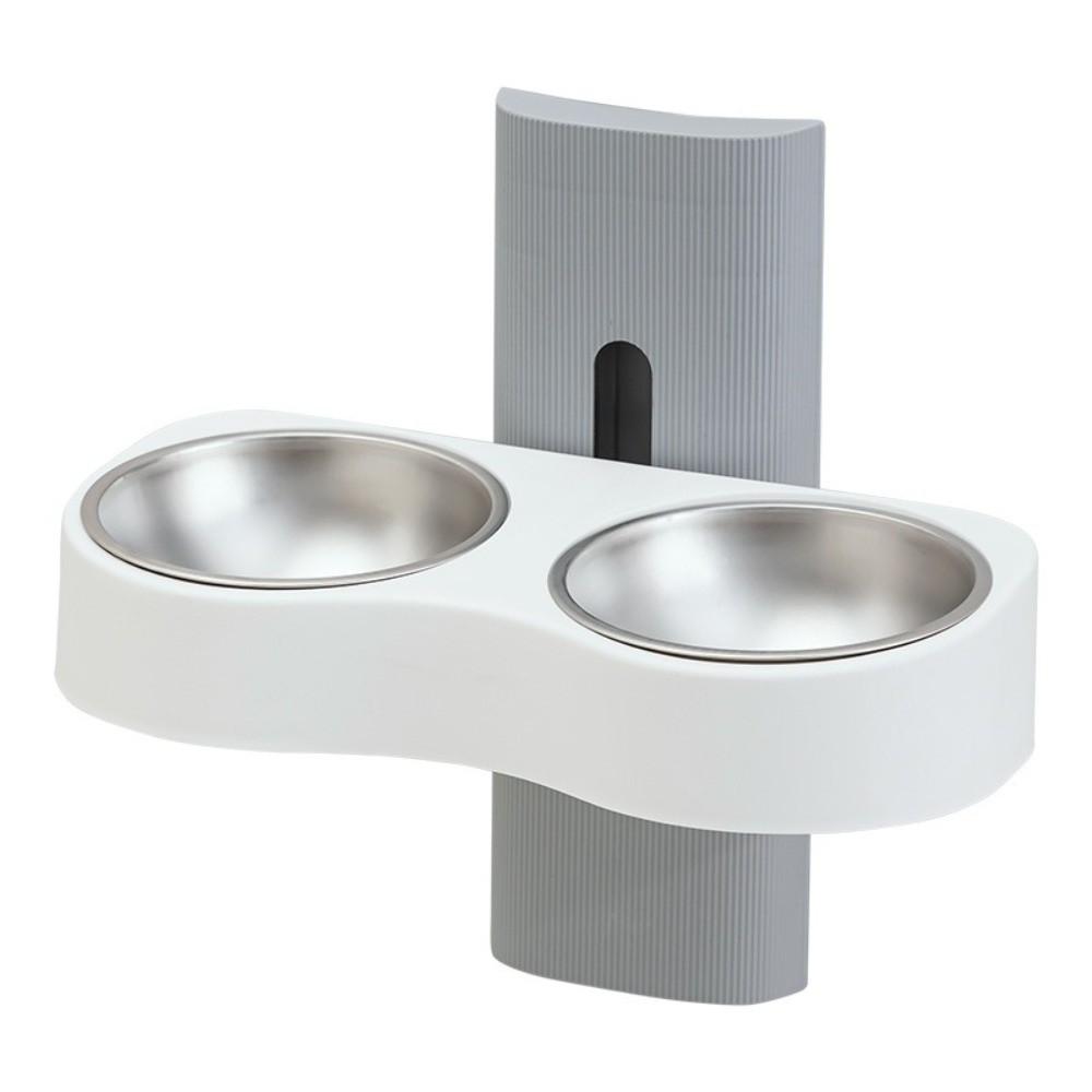 Space Saving Cats Watering Bowl Double Bowl Pet Feeding Bowl Dog Eatting Bowl  for Small Dogs