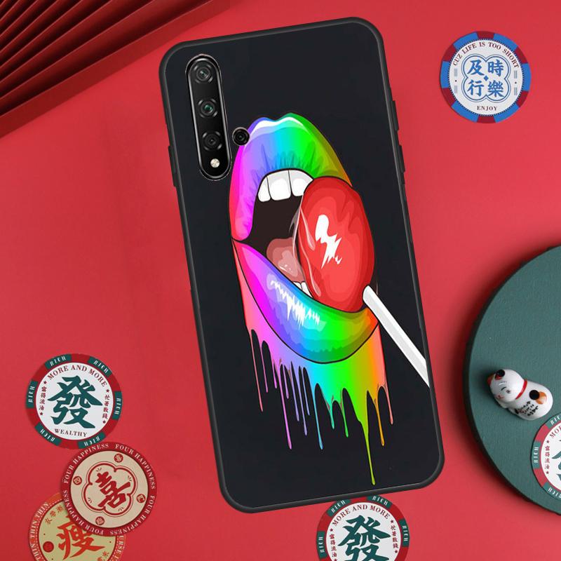 Sexy Lips KISS For Huawei Nova Y73 Y72 Y90 Y70 Y60 Y91 Y61 12s 12i 11i 8i 9 10 SE P40 Lite P60 P30 Pro Case