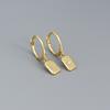 Ins Fine Jewelry S925 Sterling Silver Zirconia Engraved Star Geometric Pendant Earrings Fine Jewelry for Women