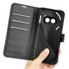 For Nothing Phone (2a) Plus/Phone (2a) Case Litchi Texture Leather Folio Stand Card Holder Phone Cover