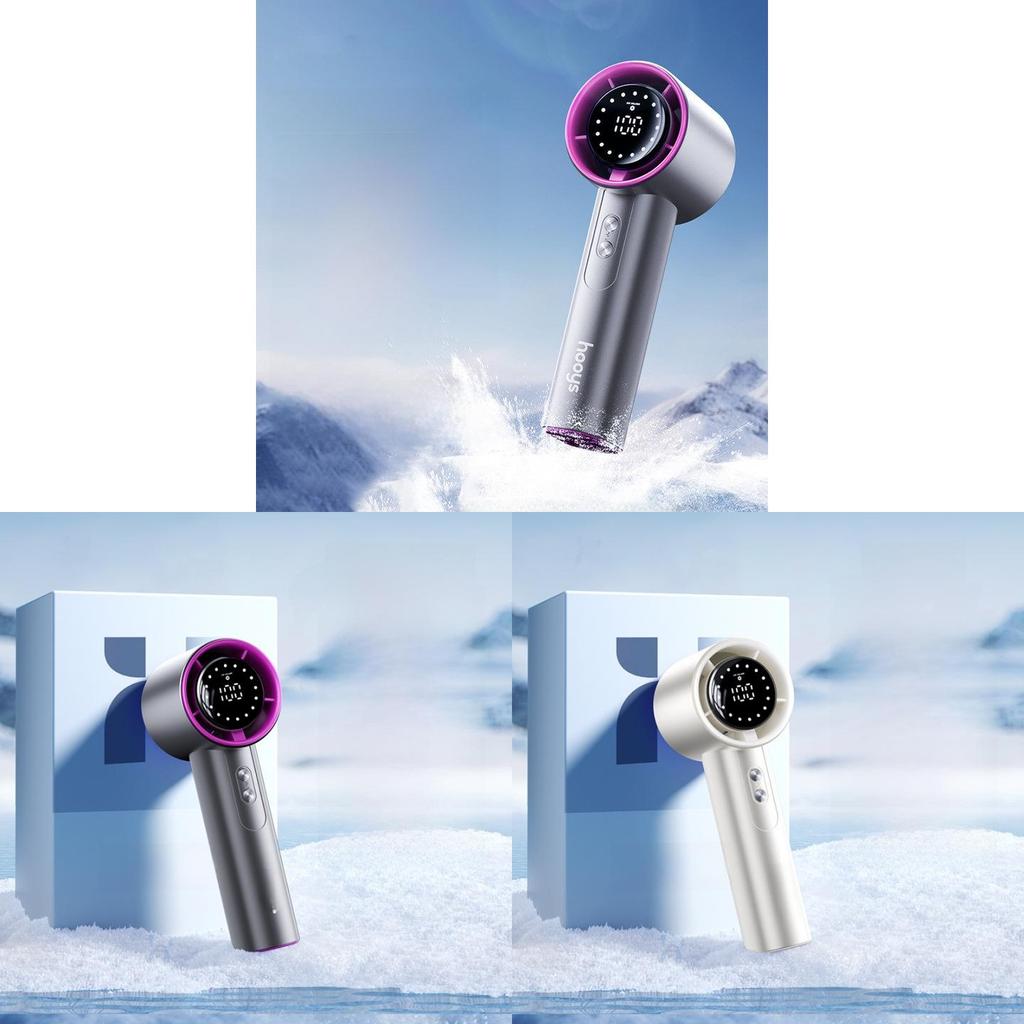 Handheld Turbo Mini Fan With Digital Display Rechargeable For Outdoor And Travel Use