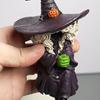 Crafts Witch Figurines Funny Halloween Witch Sculpture Fishing Witch Statue  Background Layout