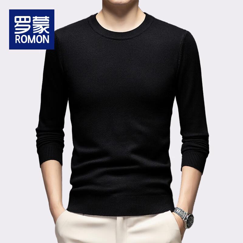 Romon Men's Round Neck Warm Knit Sweater WLL202
