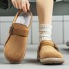 Plateau-Mules für Herren Geschlossene Zehenpartie Zum Hineinschlüpfen Flache Sneaker Breite Zehenpartie Offener Rücken Freizeitschuhe Loafer Hausschuhe Rutschfest Faulenzer-Treiber
