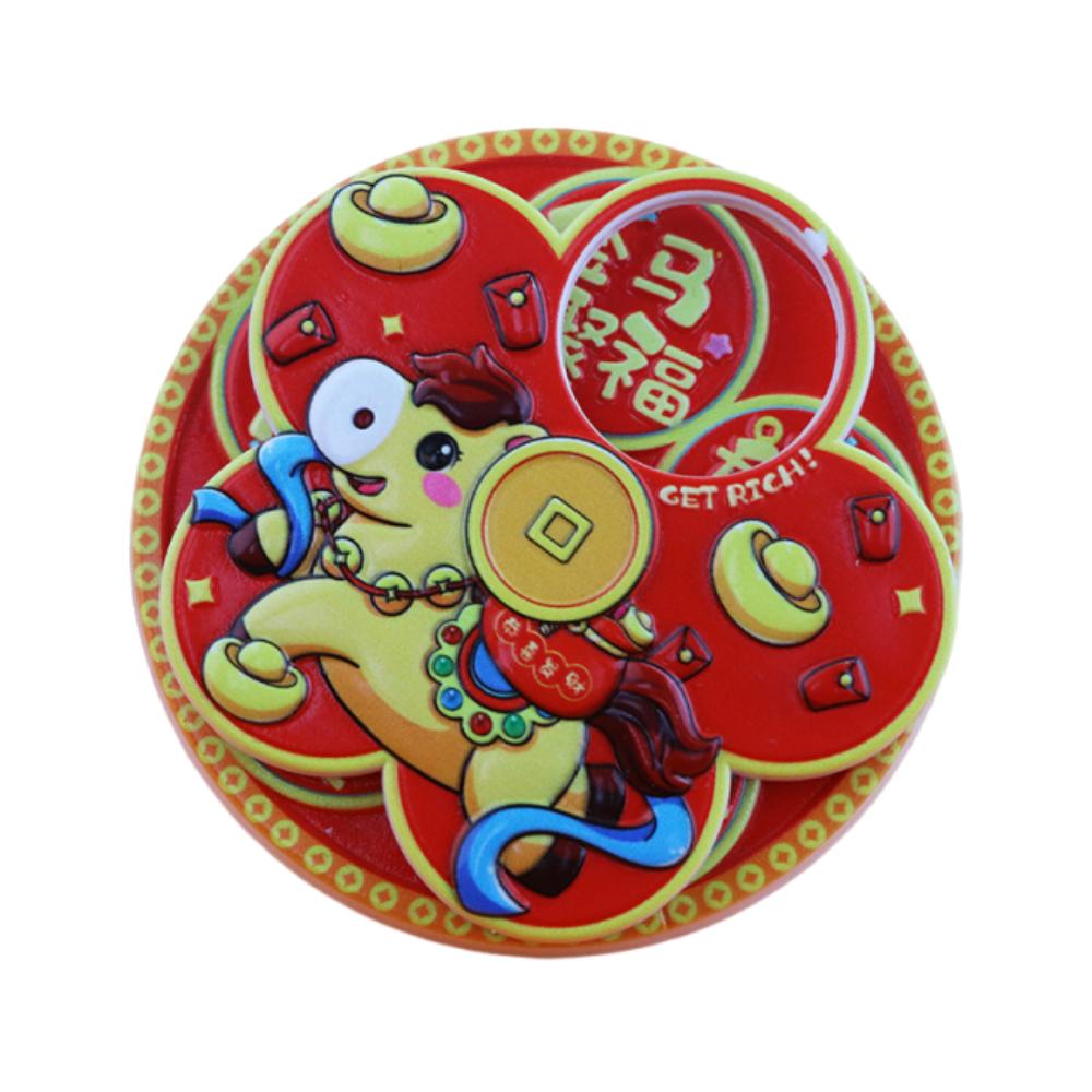 

Rotatable 3D Refrigerator Magnets Cartoon Refrigerator Decorative Magnet New Year Decoration Style F