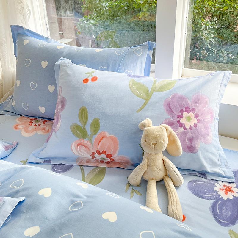 100% Cotton 1 Piece 48cm*74cm Pillowcase Beauty Floral Printing Pillow Case Cover For Bedroom