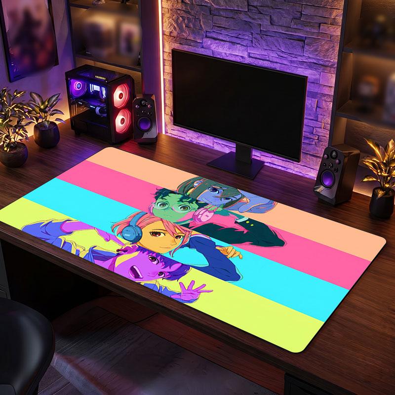 Big Mouse PadDandadan Extended Soft Desk Mat Gaming Office Computer Table Decor Mat