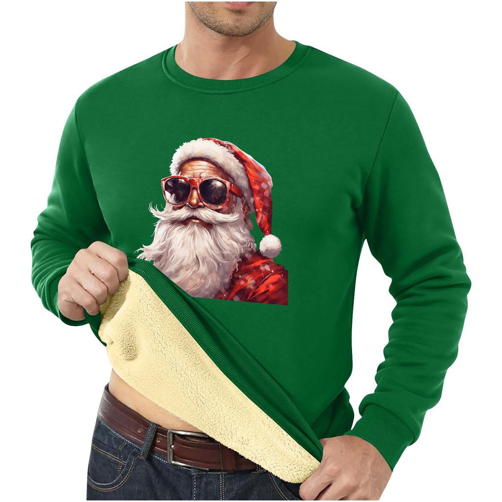 Men Sweatshirt Christmas Shirt Long Sleeve Funny Holdiay Crewneck Xmas Tops