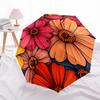 1pc Floral Pattern Automatic Open/close Folding Compact Umbrella, 8 Rib Sturdy Canopy, Lightweight Portable, Everyday Use, Gift,,103
