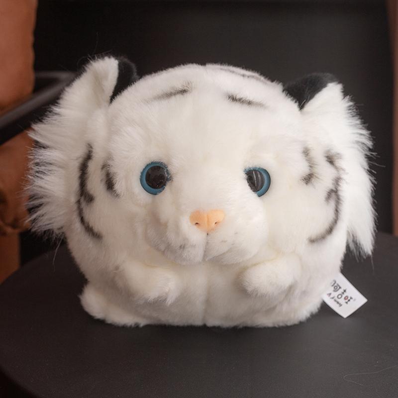 High-Quality Cute High-Quality Stuffed High-Quality Animal High-Quality Round High-Quality Tiger High-Quality White High-Quality Siberian 18cm