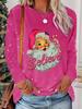 Christmas, Halloween, Happy Holidays, Spring and Autumn, Women's Long Sleeve Top, Fashionable Holiday Dress Up, Comfortable Outdoor Trendy Top