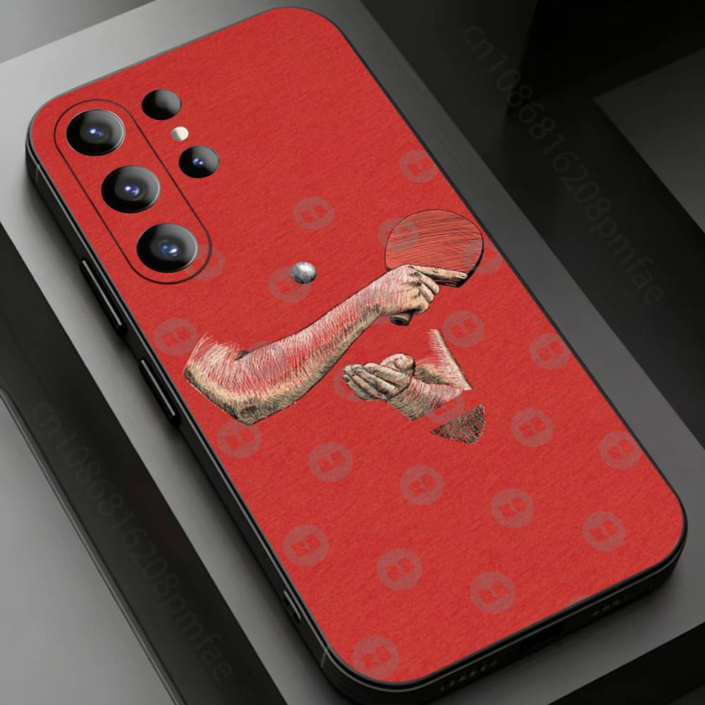 Sport Ping Pong Phone Case for Samsung Galaxy S20,23 Ultra S24,22 Plus S25,26,21FE TPU Cover
