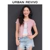 UR Women's Chic Textured Short Sleeve Knit Cardigan