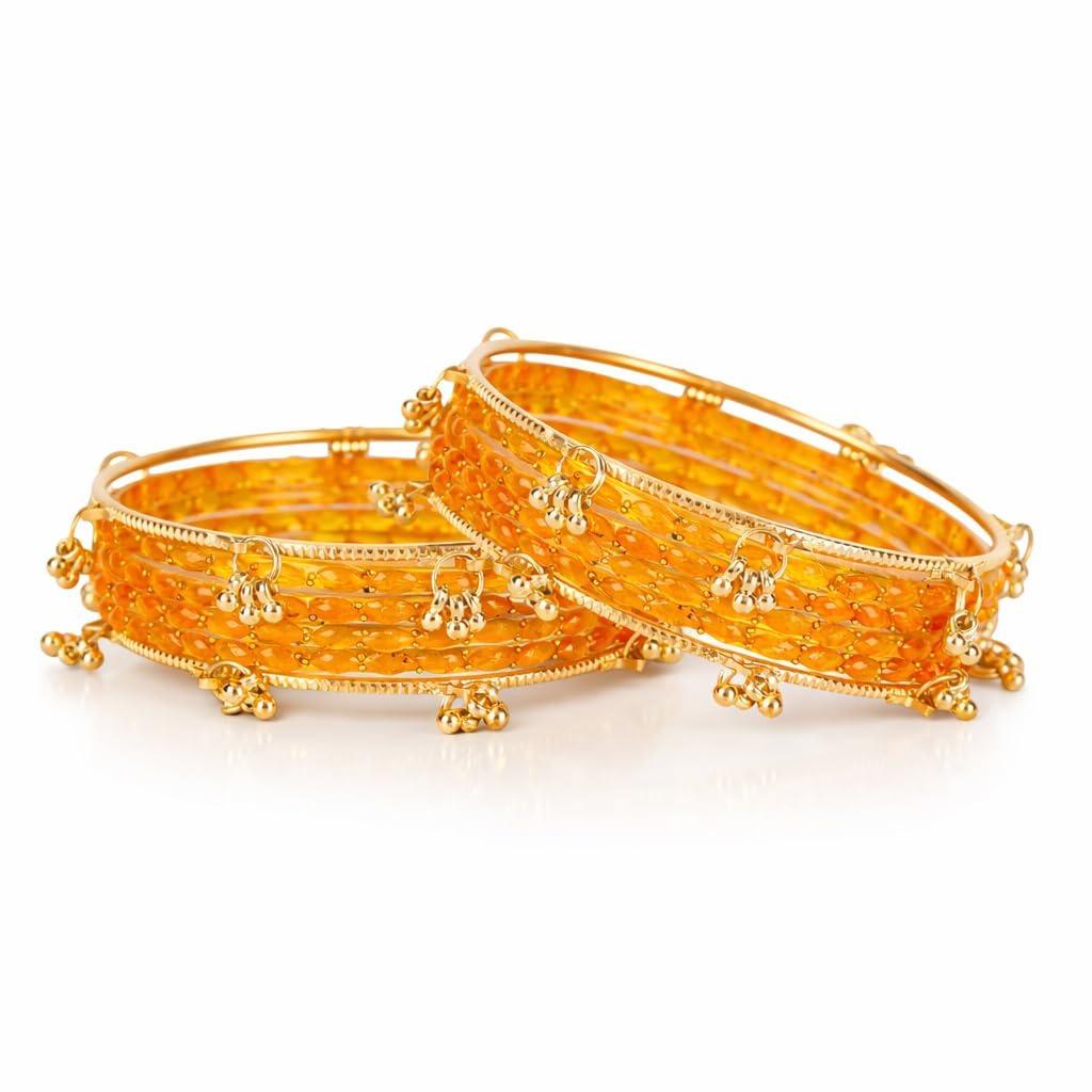 16 Pcs Trendy Stylish Glass & Kashmiri Ghungroo Bangles Set for Women & Girls | Latest Traditional Festive Wedding Party Jewellery