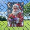 Retro Santa Claus Metal Sign 2032x3048Cm 1pc  Inspirational Holiday Decor for Home Office Living Room Bedroom Christmas Ar