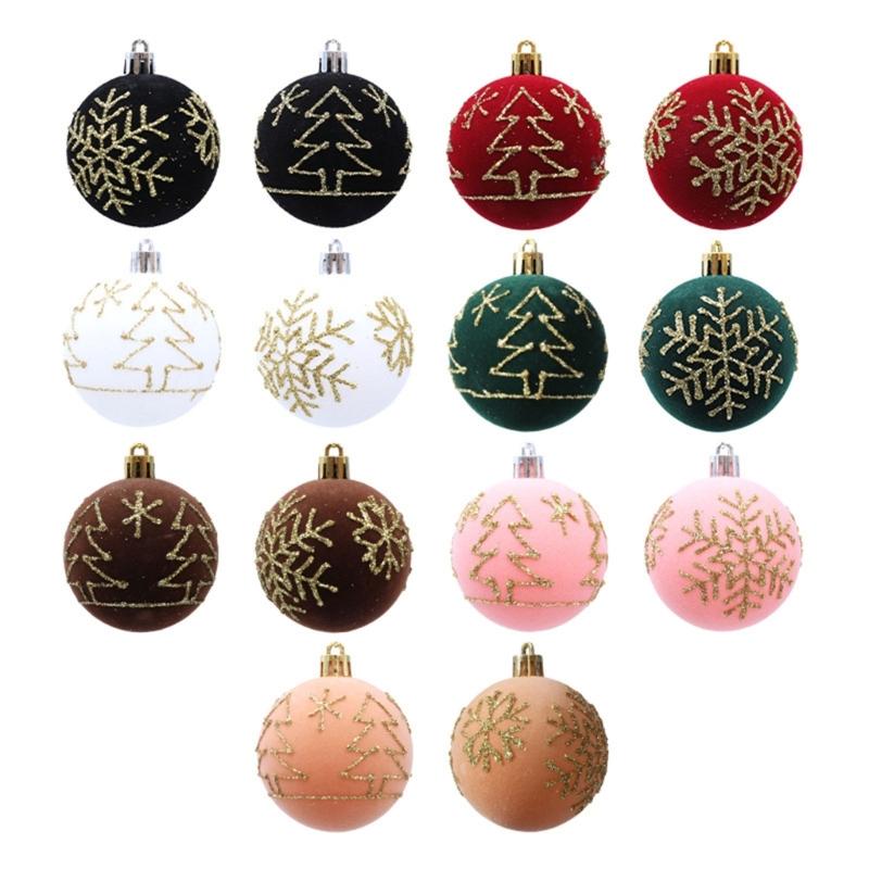 4Pcs Shatterproof Christmas Baubles Ball Hanging Ornament Christmas Tree Decoration For Wreath Mantels Winter Holiday