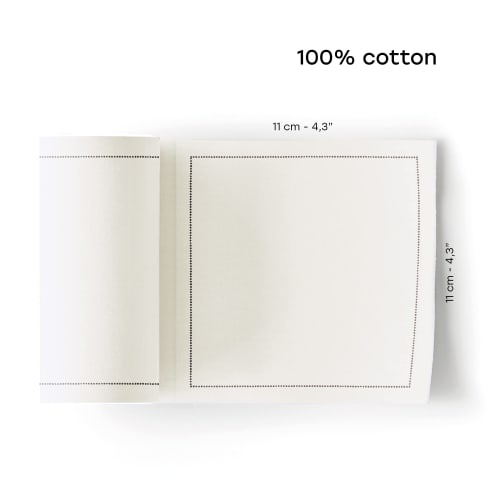 MYdrap Cocktail Napkins, 100% Cotton, 4.3 X 4.3 Inch, 50 Per Roll, Cocktail Napkin/Coaster SA11/101-2
