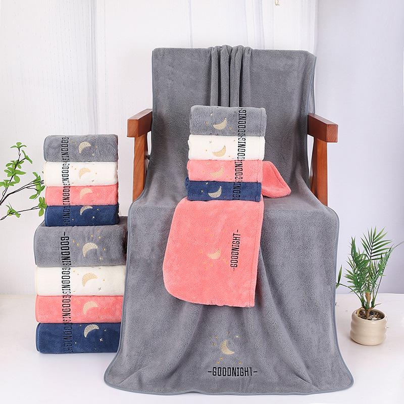 Coral Fleece Soft Absorbent Towel Set for Face and Bath - Thickened for Men and Women