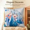 Cute GGawr Gura Cushion Cover Natural Linen Organic Fabric DoubleSided Printing Sofa Home Decor Gift Pillow Case