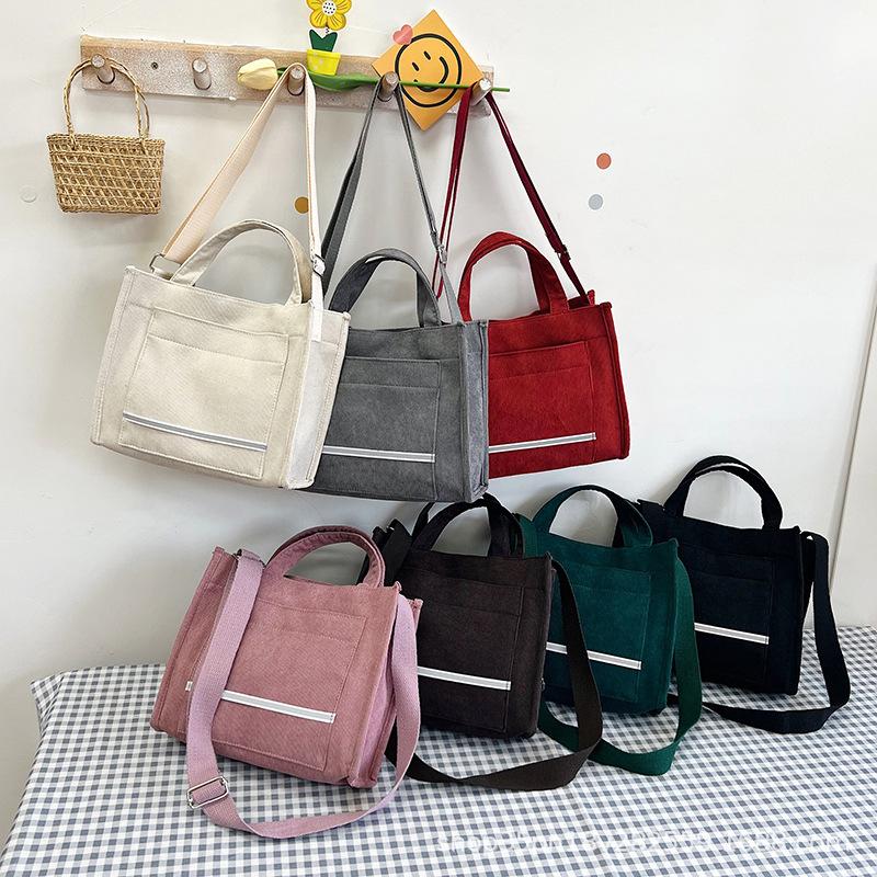 Women's bag corduroy new small square bag sweet personalized handbag shoulder messenger bag