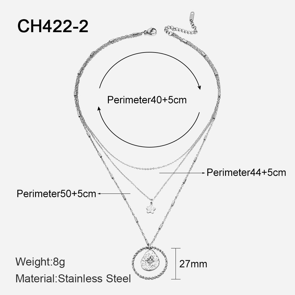 Three Layer Pearl Starfish Pendant Necklace Vintage Shell Spiral Necklace Women Jewelry