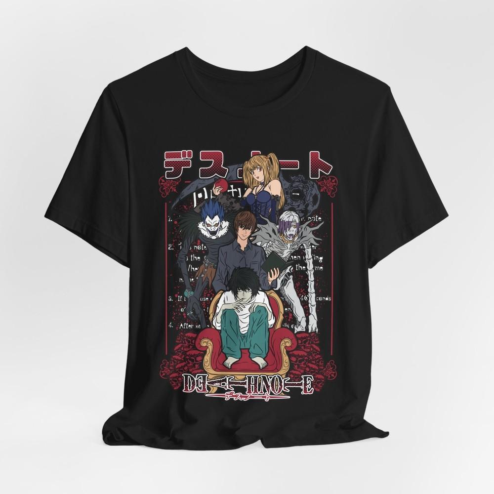 Anime-Inspired Unisex Jersey T-Shirt Tee Tops, Graphic T-Shirt Tee Tops for Fans, Casual Wear, Gift