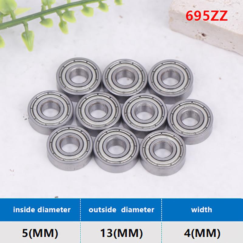10Pcs Skateboard Bearings Miniature Deep Groove Ball Bearings 693 694 695 696 697 698 699 Zz For Scooter Or Toys
