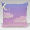 Night Sky Moon Print Bedroom Bedside Tatami Back Pillowcase Small Fresh Pillow Case Student Nap Pillow
