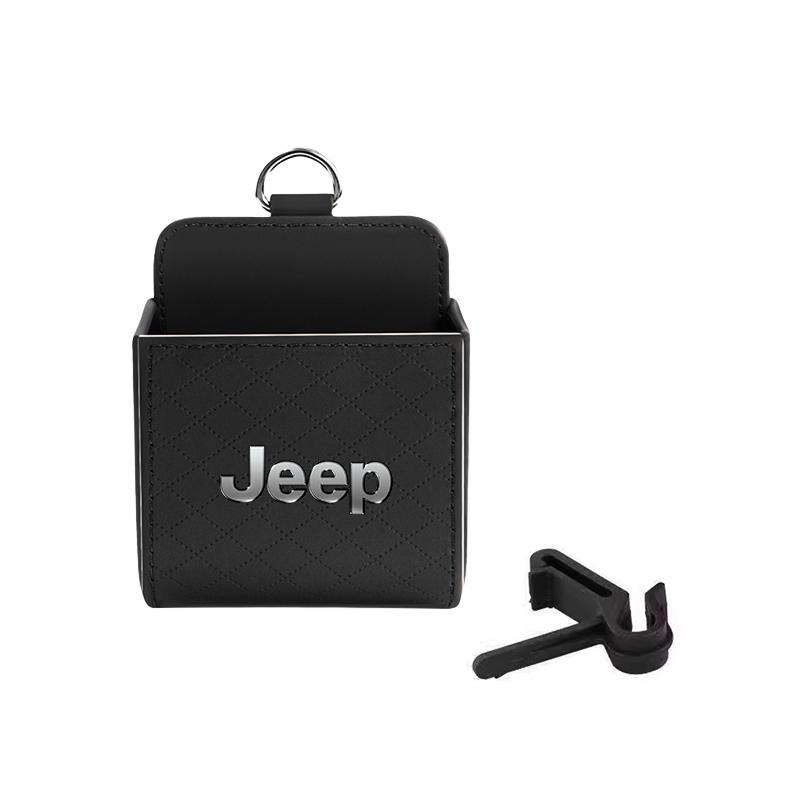 1Pcs Car Storage Bag Car Air Outlet Debris Organizer For Jeep Grand Cherokee Wrangler JK Gladiator Compass Renegade Patriot ALM1