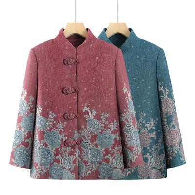 Spring and Autumn Jackets for Senior Women, Buttoned Tops, Spring and Autumn Clothing for Senior Women