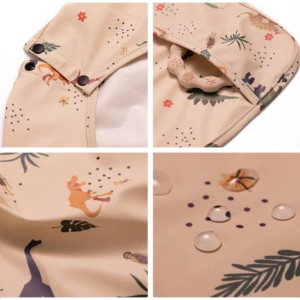 Full Sleeve Bib Outfit Machine Washable Full Coverage Apron Soft Mess Proof Baby Bib  Eating