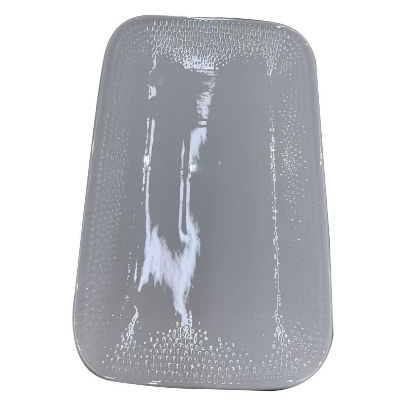 Hammered Rectangular Ceramic Platter (14.25 )