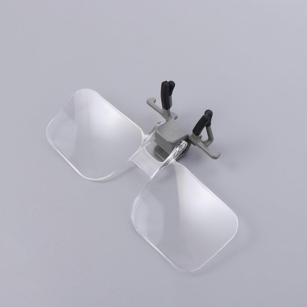 2X Magnification Clip-on Magnifying Glass Detachable Clip on Eyeglass Loupe Elderly Use