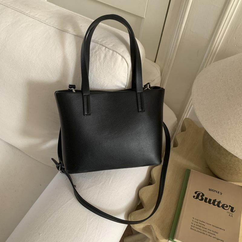 Сумка-ведро женская высокая ценность большая вместимость простая однотонная сумка через плечо простая женская сумка-мессенджер