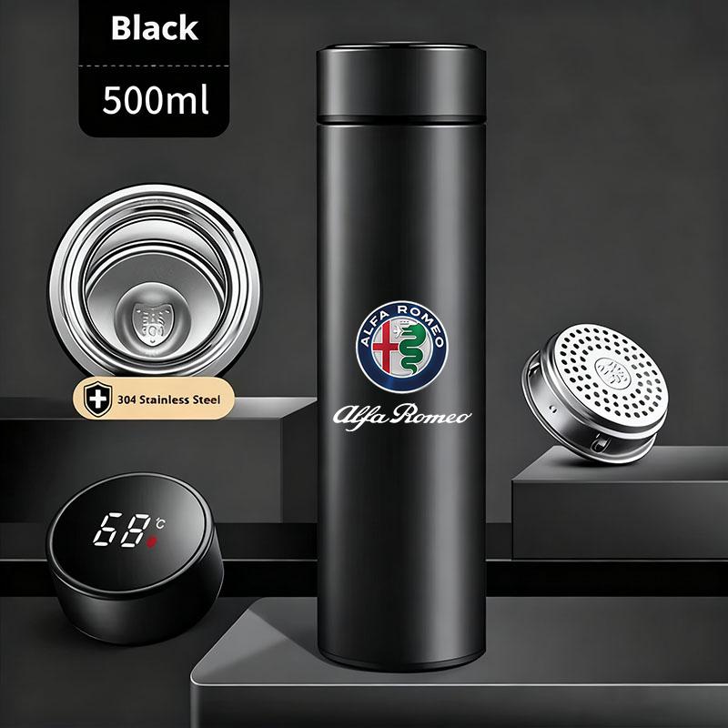 Smart Insulation Cup Car Thermos Mug Water Bottle For Alfa Romeo STELVIO Giulia 159 Giulietta 147 Mito 156 MTO Car Accessories