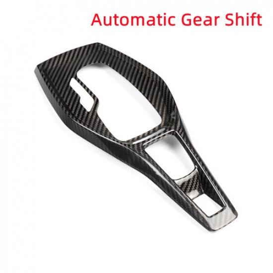 Bright Hard Carbon Fiber Car Console Geawr Shift Panel Cover For Camaro 2016-23 Automatic Gear Shift