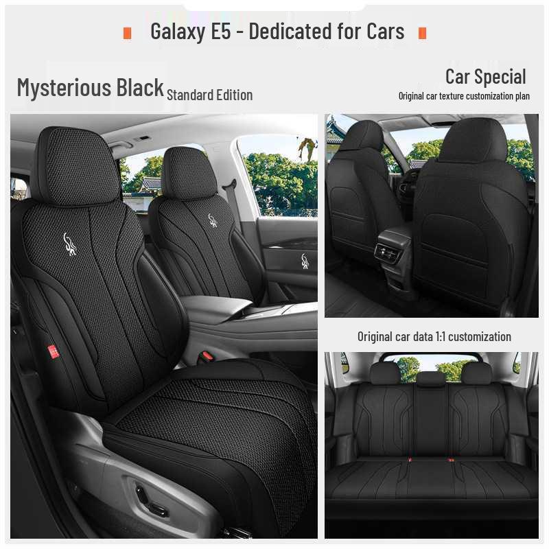 All-Season Breathable Linen/Hemp Seat Covers for Geely Galaxy E5 - Full Coverage