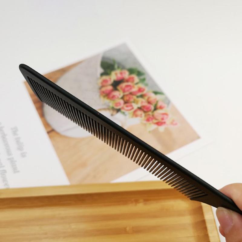 2Pcs Black Hair Salon Comb Hairdressing Carbon Comb Antistatic And Heat Resistan