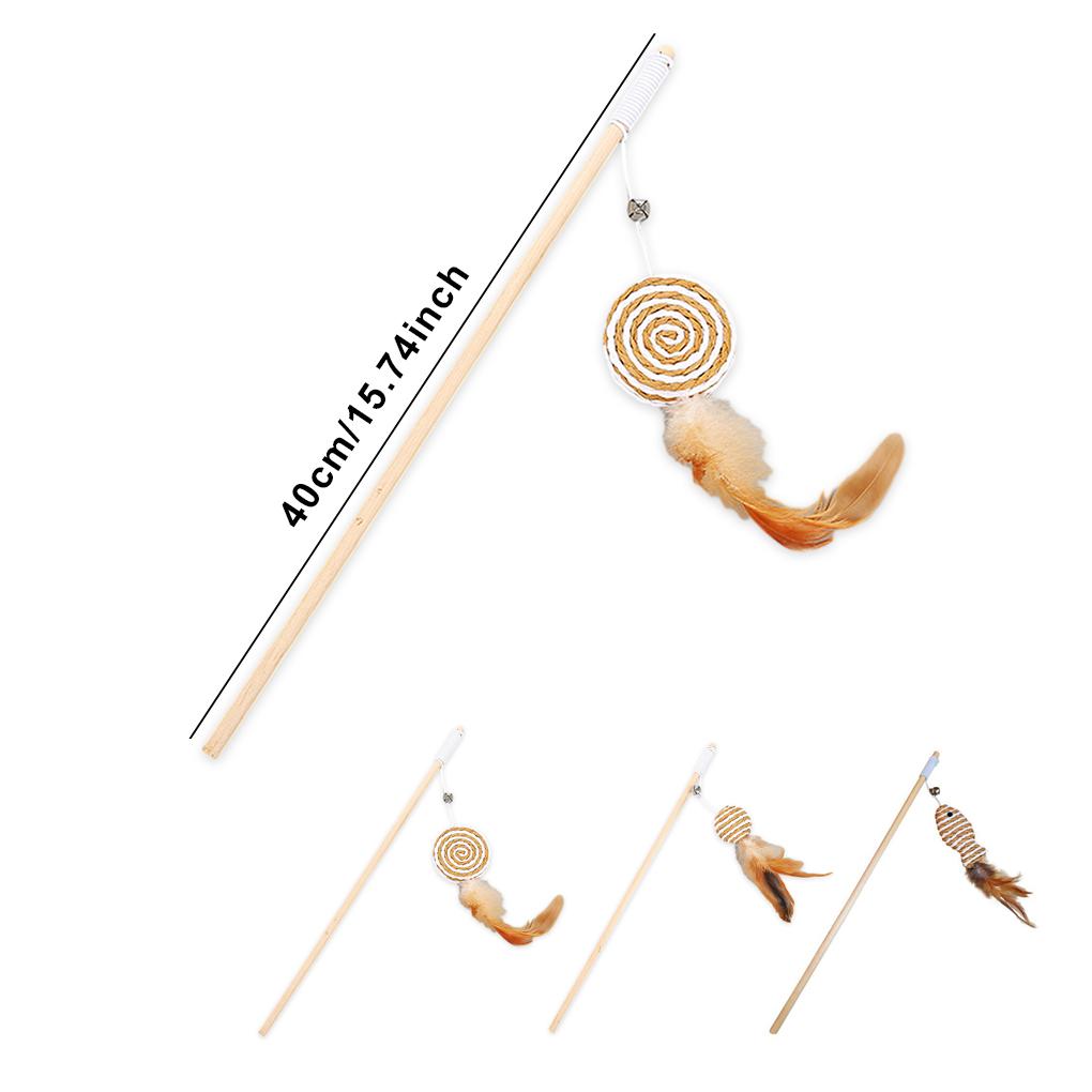 Novel Goldfishes Cat Wand Interactive Play For Feline Friend Cat Teaser Cat Toys Cute Practical