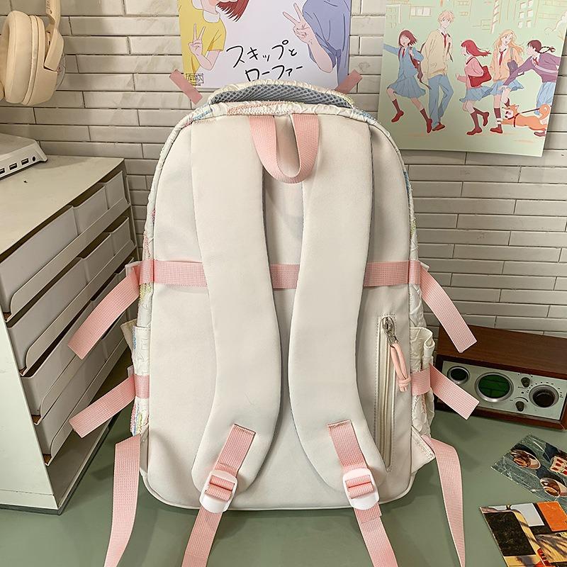 New High-value College Style Fresh and Sweet Backpack Junior High School Students Lightweight Large-capacity Backpack
