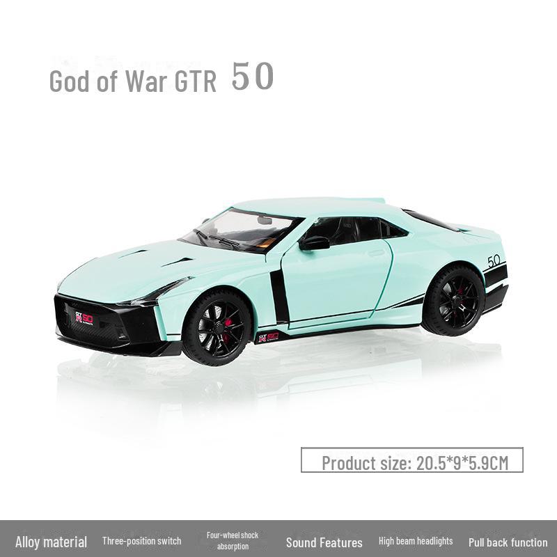 

Nissan Ares GTR 50-я годовщина 1:Игрушечная модель спортивного автомобиля из 24 сплавов светло-синий