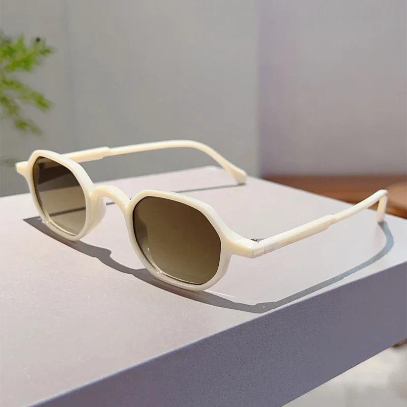 Retro Tortoiseshell Color Round Small Frame Fashion Sunglasses Neutral Trend Personality Street Shooting Sunscreen Sunglasses