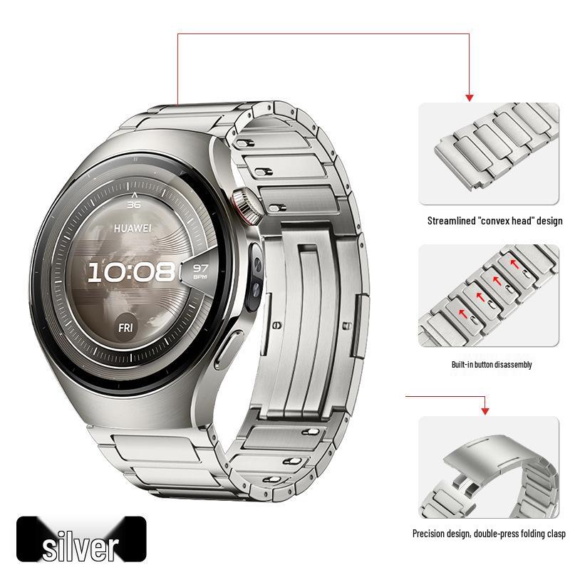 Huawei Watch 5 Slim Titanium Metal H-Link Strap for GT5/4 Pro Smartwatch