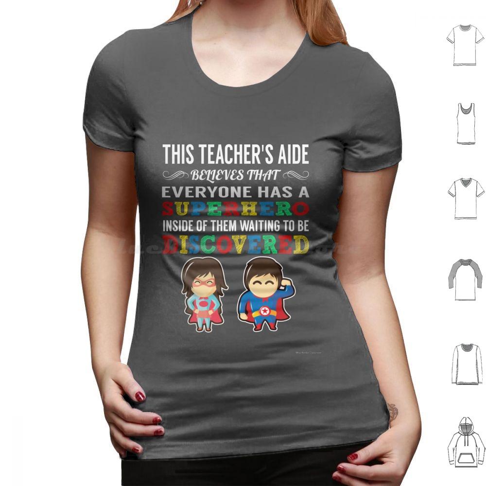 Teachers Aide Superhero T Shirt 6xl Cotton Cool Tee Teachers Aide Uniqueness Welcome Back To School Teacher Mom Teacher Dad