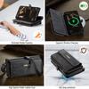 For iPhone 11 Pro Max Case CASEME C39 RFID Blocking Zipper Wallet Stand Leather Cover with Strap