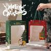 1/2/5 Pièces Sacs Cadeaux Joyeux Noël Motif Père Noël Bonhomme de Neige Emballage Cadeau Sacs à Main Pliables Cadeaux de Noël Sacs Tote Sacs Cadeaux de Fête