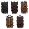 XINRAN Synthetic Invisible Wire Hair Extensions With Adjustable 4 Clips Soft Transparent Lace Hair Extensions Long Wavy Hair For Women